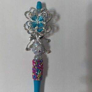 DIY Jojo Pen Four Leaf Clover Blue